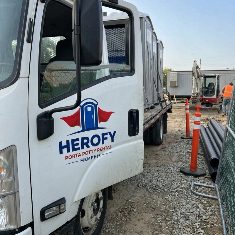 Delivery truck at construction site