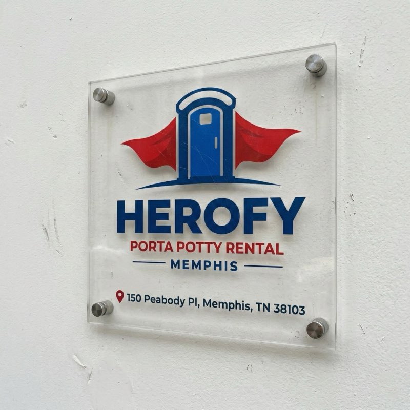 Office sign with address